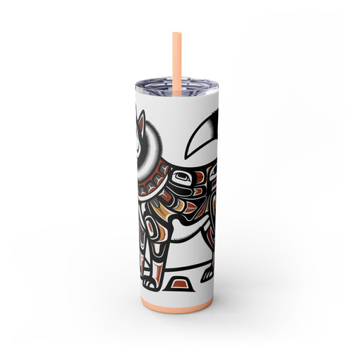 Skinny Tumbler with Straw – 20 oz Stainless Steel Cup