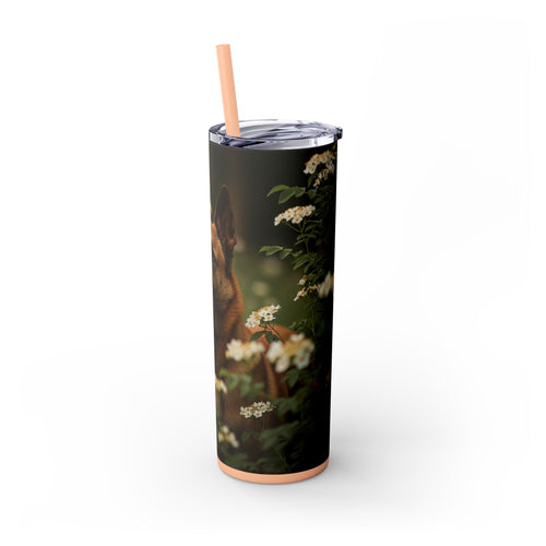 Skinny Tumbler with Straw – 20 oz Stainless Steel Cup
