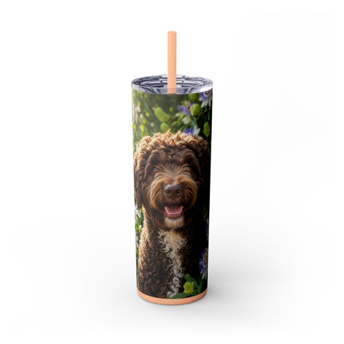 Skinny Tumbler with Straw – 20 oz Stainless Steel Cup