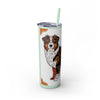 Skinny Tumbler with Straw – 20 oz Stainless Steel Cup