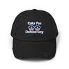Cats For Democracy Unisex Distressed Cap