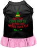 Check Your Elf Christmas Pet Dress
