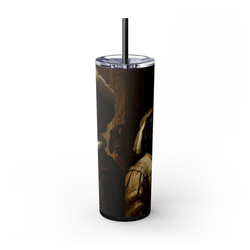Skinny Tumbler with Straw – 20 oz Stainless Steel Cup