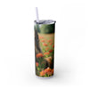 Skinny Tumbler with Straw – 20 oz Stainless Steel Cup