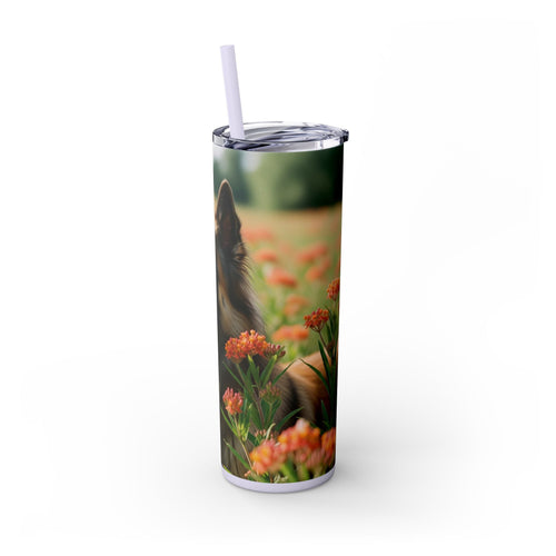 Skinny Tumbler with Straw – 20 oz Stainless Steel Cup