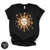 Summer Celestial Sun Tee | Boho Sun & Moon Graphic T-Shirt