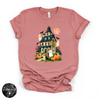 Fun Halloween Haunted House Tee | Vintage Spooky House Graphic T-Shirt