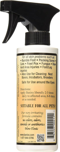 Banixx ChiXX Chicken Care Spray 8 oz. Poultry Skin & Coop Care Odor-Free 2-Pack