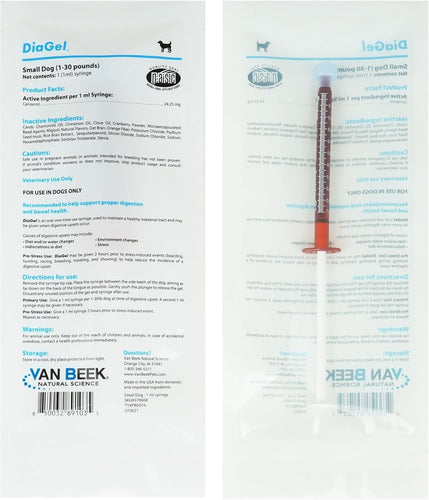 DiaGel Diarrhea Control Gel 1 ml Small Dogs Digestive Upset Loose Stool Relief