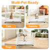 24-30 White Metal Wire Dog Crate DLS2402/DLS3002