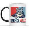 Harris Walz 2024 Cat Obviously Mug | Kamala Harris 2024 Mug | Democrat Mug C1420 - KH2