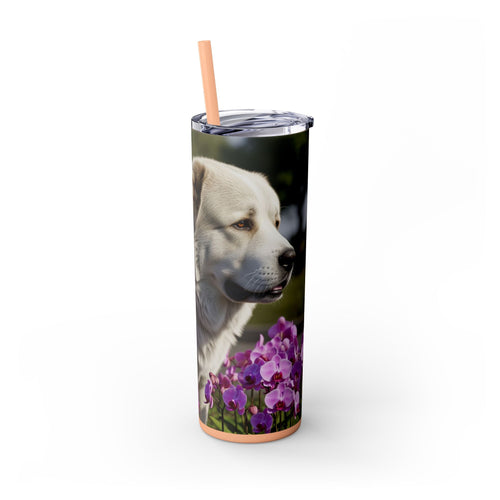 Skinny Tumbler with Straw – 20 oz Stainless Steel Cup