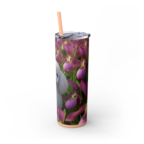 Skinny Tumbler with Straw – 20 oz Stainless Steel Cup
