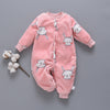 Autumn and winter flannel fleece warmth one-piece romper