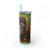 Skinny Tumbler with Straw – 20 oz Stainless Steel Cup