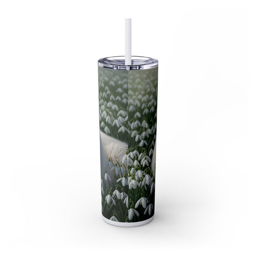 Skinny Tumbler with Straw – 20 oz Stainless Steel Cup