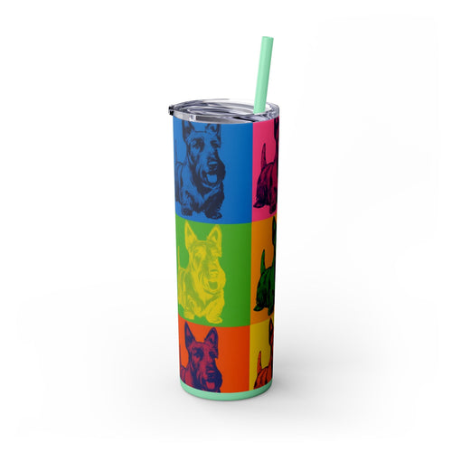 Skinny Tumbler with Straw – 20 oz Stainless Steel Cup