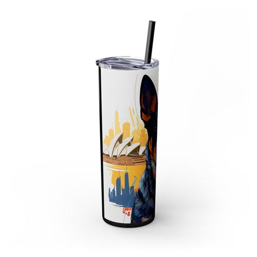 Skinny Tumbler with Straw – 20 oz Stainless Steel Cup