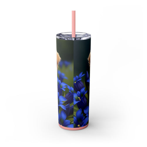 Skinny Tumbler with Straw – 20 oz Stainless Steel Cup