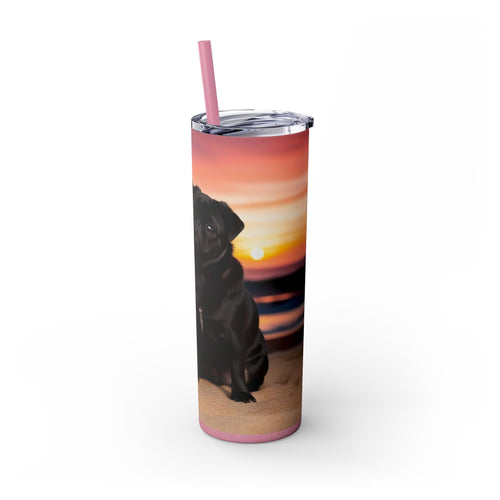 Skinny Tumbler with Straw – 20 oz Stainless Steel Cup