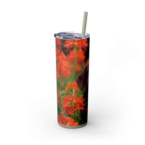 Skinny Tumbler with Straw – 20 oz Stainless Steel Cup