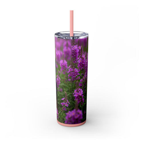 Skinny Tumbler with Straw – 20 oz Stainless Steel Cup