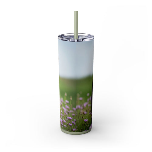 Skinny Tumbler with Straw – 20 oz Stainless Steel Cup