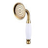 Free shipping brass metal PVD gold water saving telephone shower head handheld shower sprayer