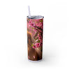 Skinny Tumbler with Straw – 20 oz Stainless Steel Cup