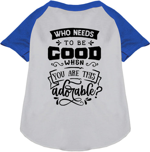 Who Needs to be Good? Pet Raglan Shirt