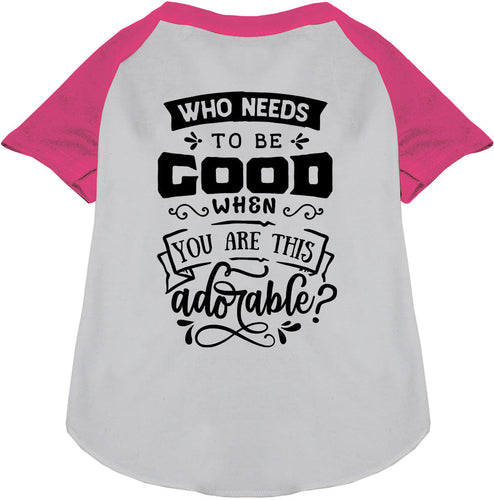 Who Needs to be Good? Pet Raglan Shirt