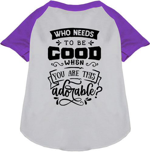 Who Needs to be Good? Pet Raglan Shirt