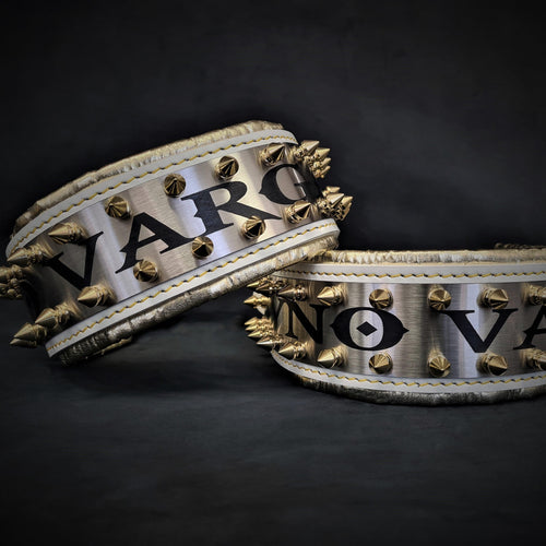 The Metal collar White & Gold- personalized!