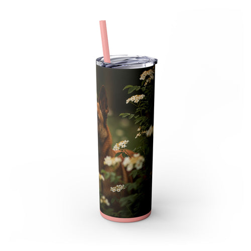 Skinny Tumbler with Straw – 20 oz Stainless Steel Cup