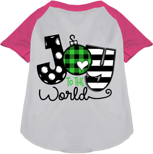 Joy to the World Pet Raglan Shirt