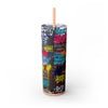 Skinny Tumbler with Straw – 20 oz Stainless Steel Cup