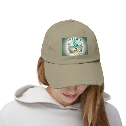 Get Salty Seahorse Distressed Cap