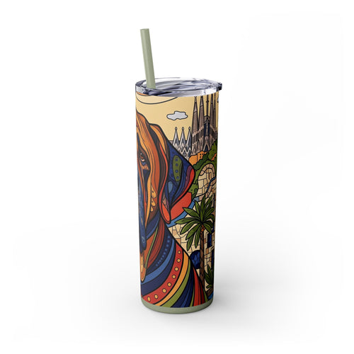 Skinny Tumbler with Straw – 20 oz Stainless Steel Cup