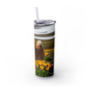 Skinny Tumbler with Straw – 20 oz Stainless Steel Cup