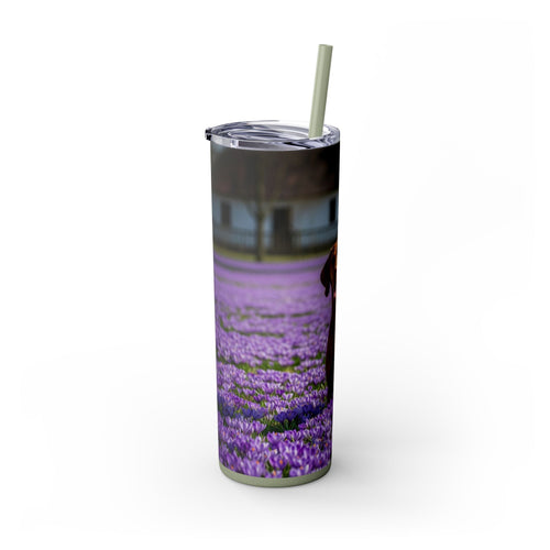 Skinny Tumbler with Straw – 20 oz Stainless Steel Cup