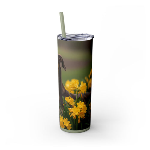 Skinny Tumbler with Straw – 20 oz Stainless Steel Cup