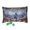 Happy Alaska Day Alaskan Malamutes Pet Bed