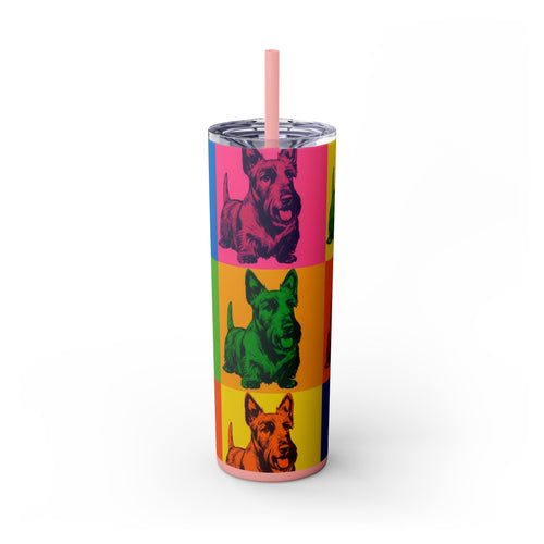 Skinny Tumbler with Straw – 20 oz Stainless Steel Cup