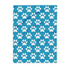 Cozy Paw Print Arctic Fleece Dog Blanket