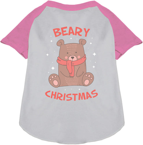 Beary Christmas Pet Raglan Shirt