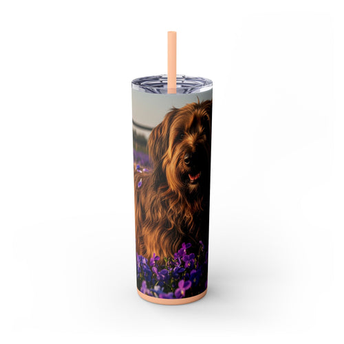 Skinny Tumbler with Straw – 20 oz Stainless Steel Cup