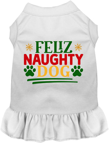 Feliz Naughty Dog Christmas Pet Dress