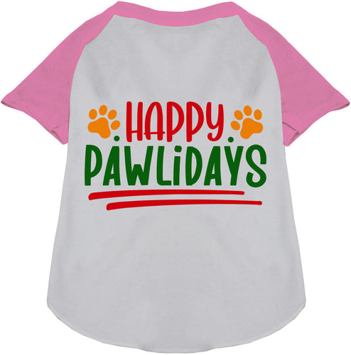 Happy Pawlidays Pet Raglan Shirt