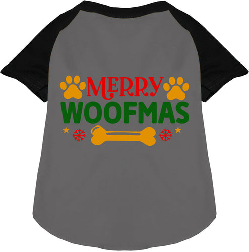 Merry Woofmas Pet Raglan Shirt