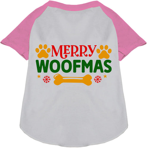 Merry Woofmas Pet Raglan Shirt